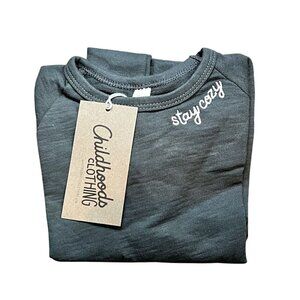 NWT Childhoods Slub Pullover Crew Charcoal 2T